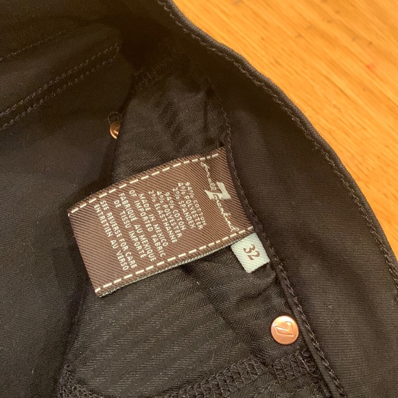 7 For All Mankind~Size 32 Black Denim Stretch Jeans ~ - Picture 4 of 12